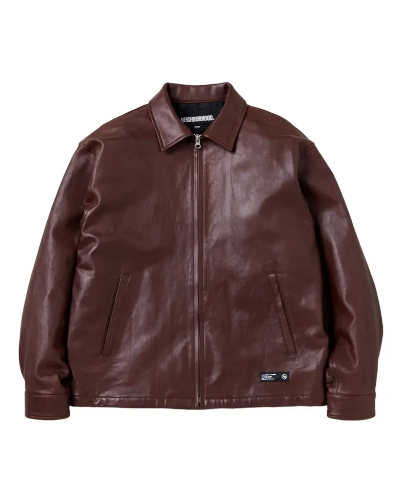 Neighborhood Jacke aus Lammleder mit Reißverschluss - Braun Braun
