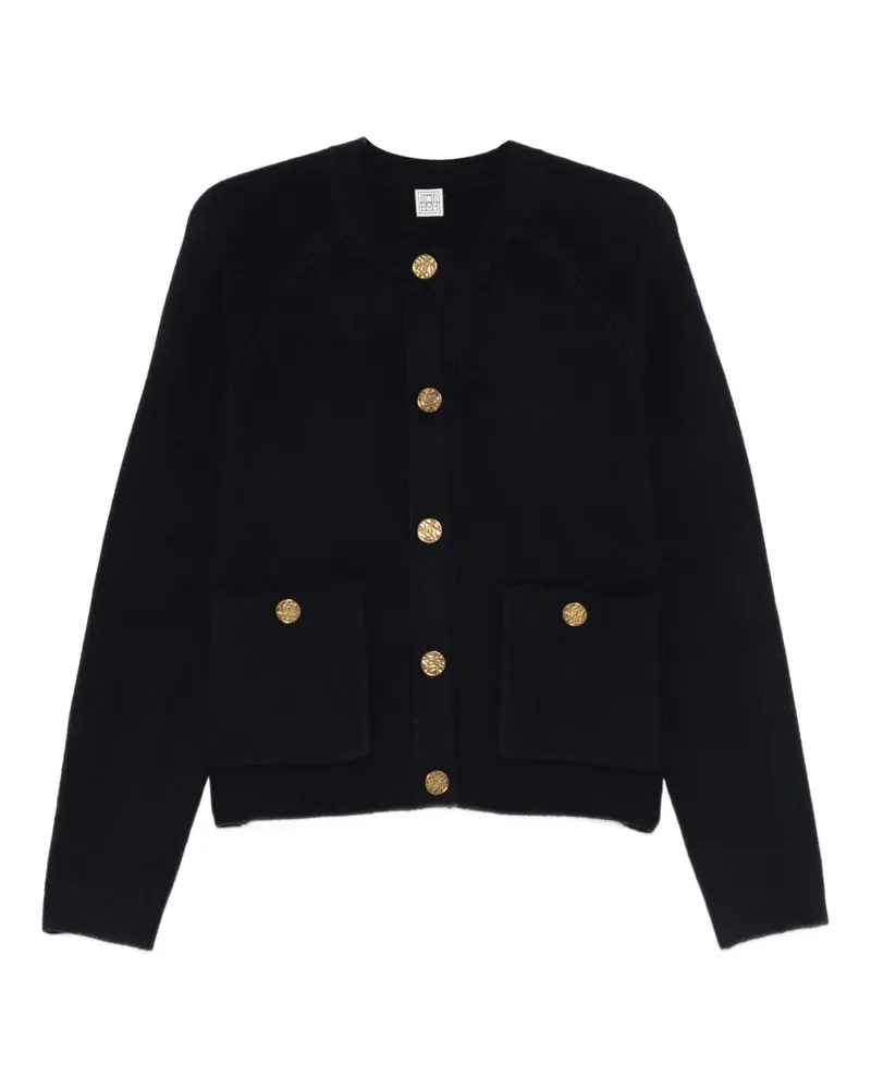 Totême hammered-button cardigan - Blau Blau