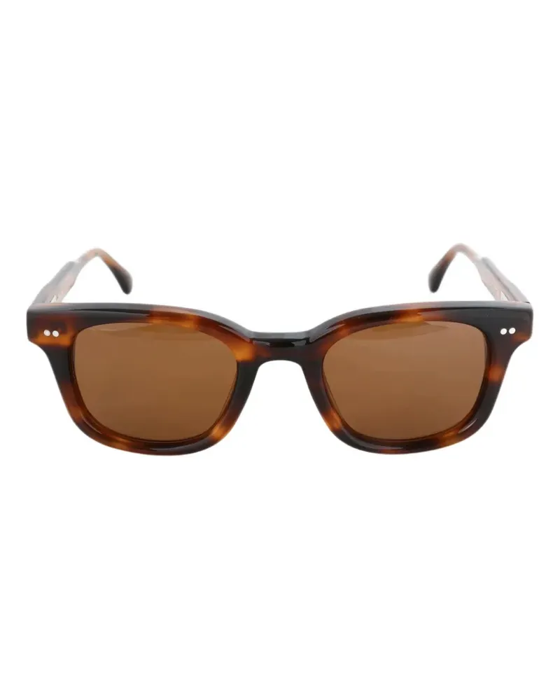 CHIMI Eckige Sonnenbrille in Schildpattoptik - Braun Braun