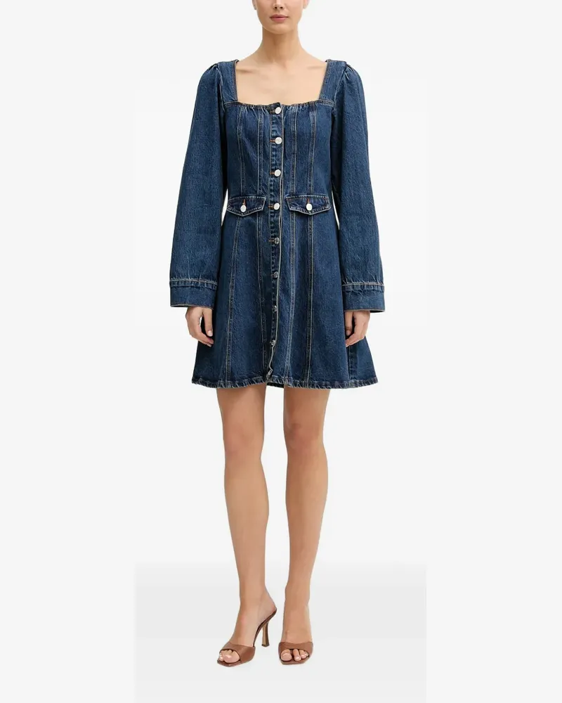 Gestuz GZsamia button-up denim mini dress - Blau Blau