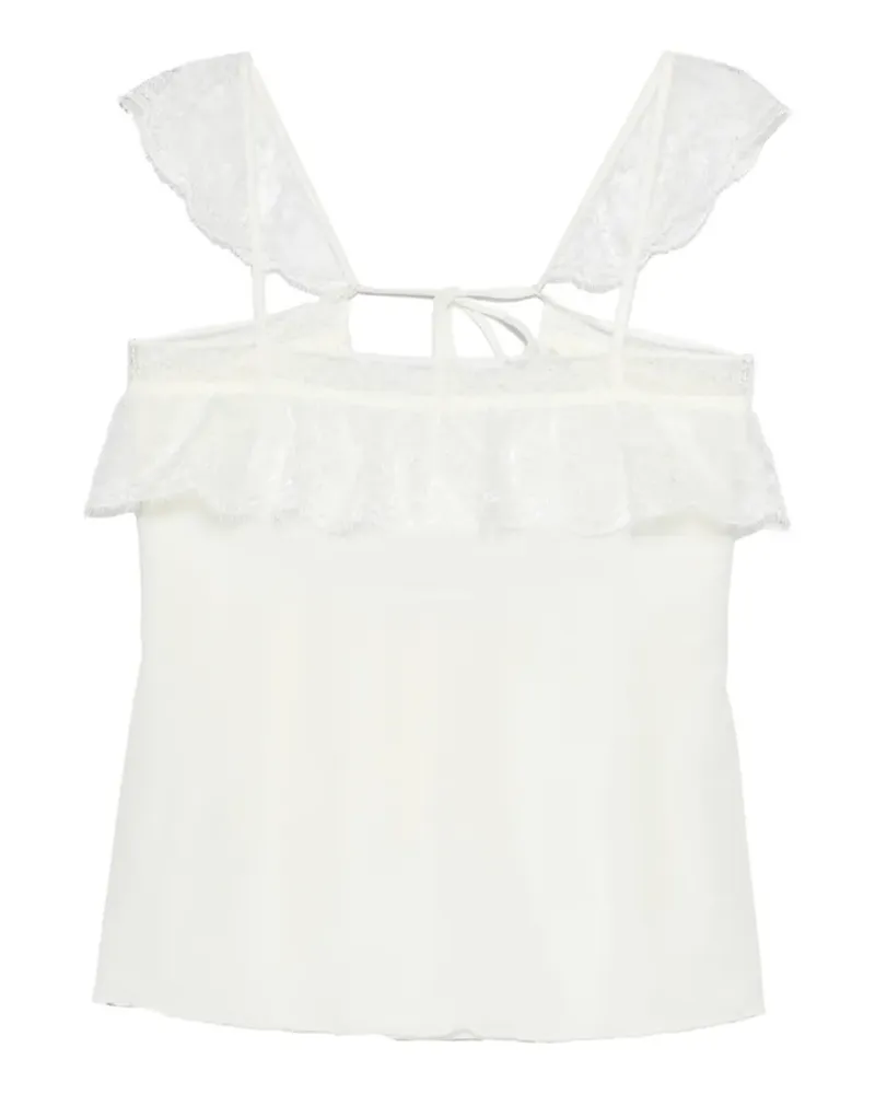 GIMAGUAS Meredith Oberteil mit Spitzenbesatz - Weiß Weiß