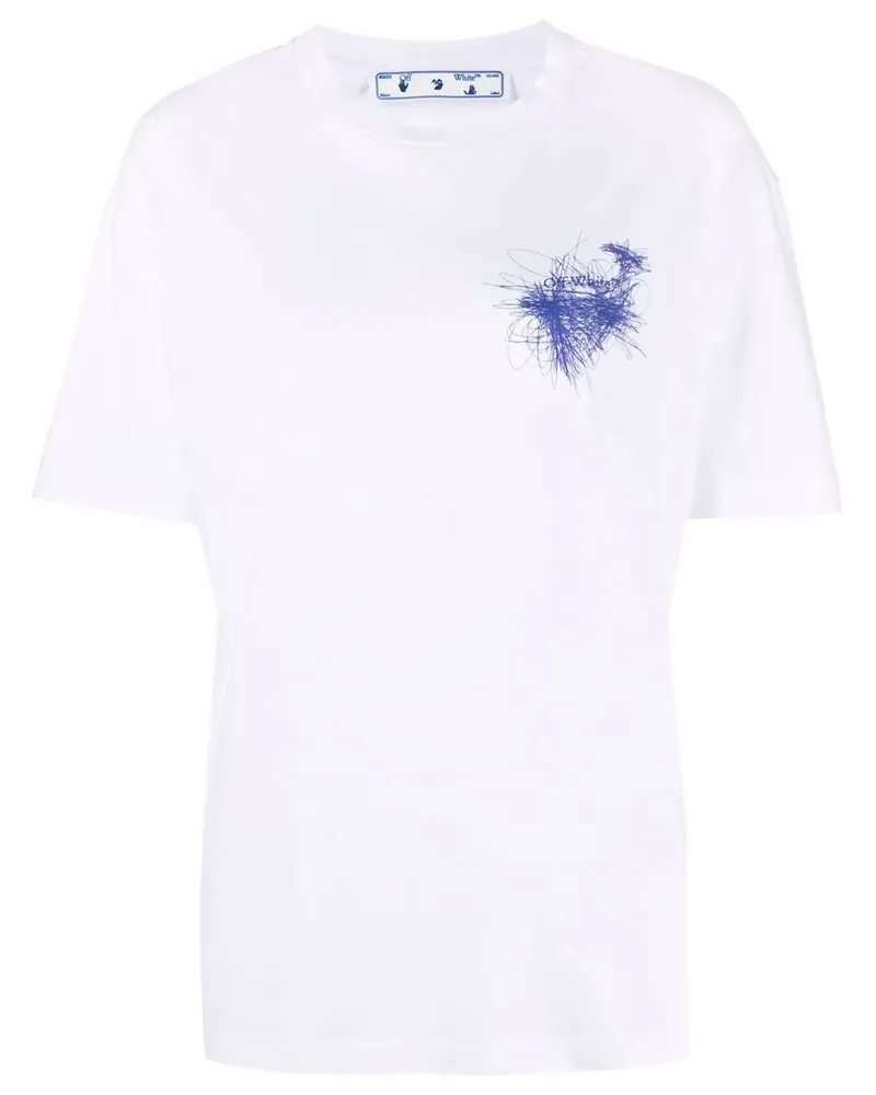 OFF-WHITE T-Shirt mit Kritzel-Print - Weiß Weiß