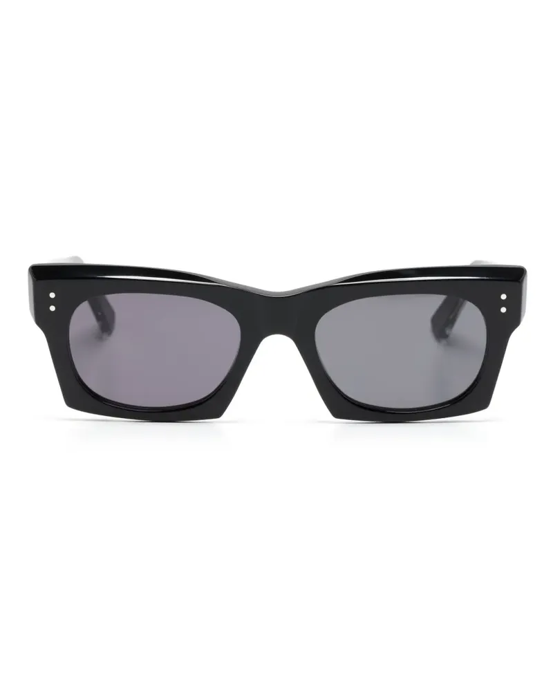 Marni Eckige Sonnenbrille mit Logo-Gravur - Schwarz Schwarz