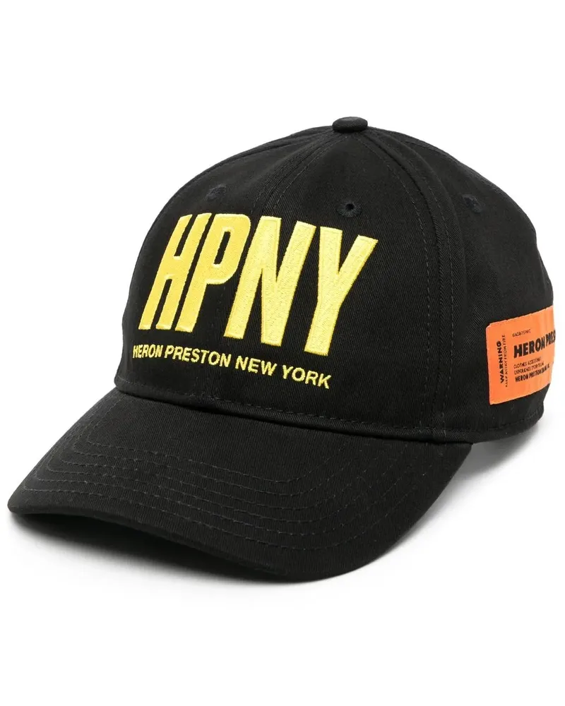 Heron Preston Baseballkappe mit Logo-Stickerei - Schwarz Schwarz