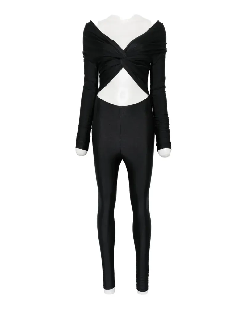 ANDAMANE twist-detail cut-out jumpsuit - Schwarz Schwarz