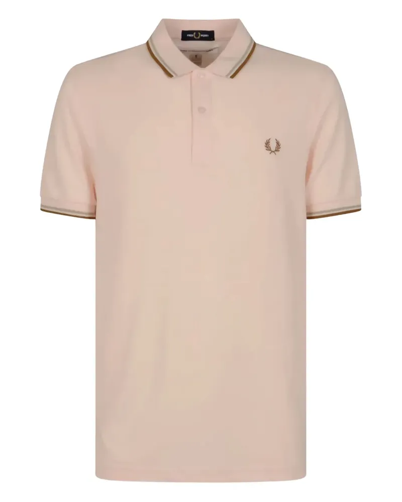 Comme des Garçons x Fred Perry slogan-print polo shirt - Rosa Rosa
