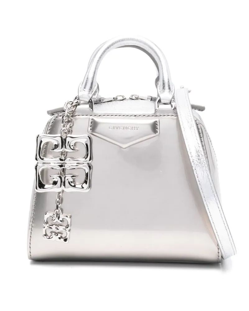 Givenchy Nano Antigona Cube Umhängetasche - Silber Silber