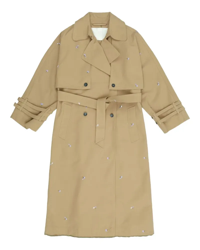 OOF WEAR Doppelreihiger Trenchcoat - Nude Nude