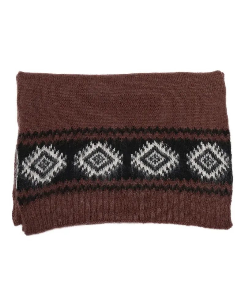 Ermanno Scervino Geometrisch gemusterter Schal - Braun Braun