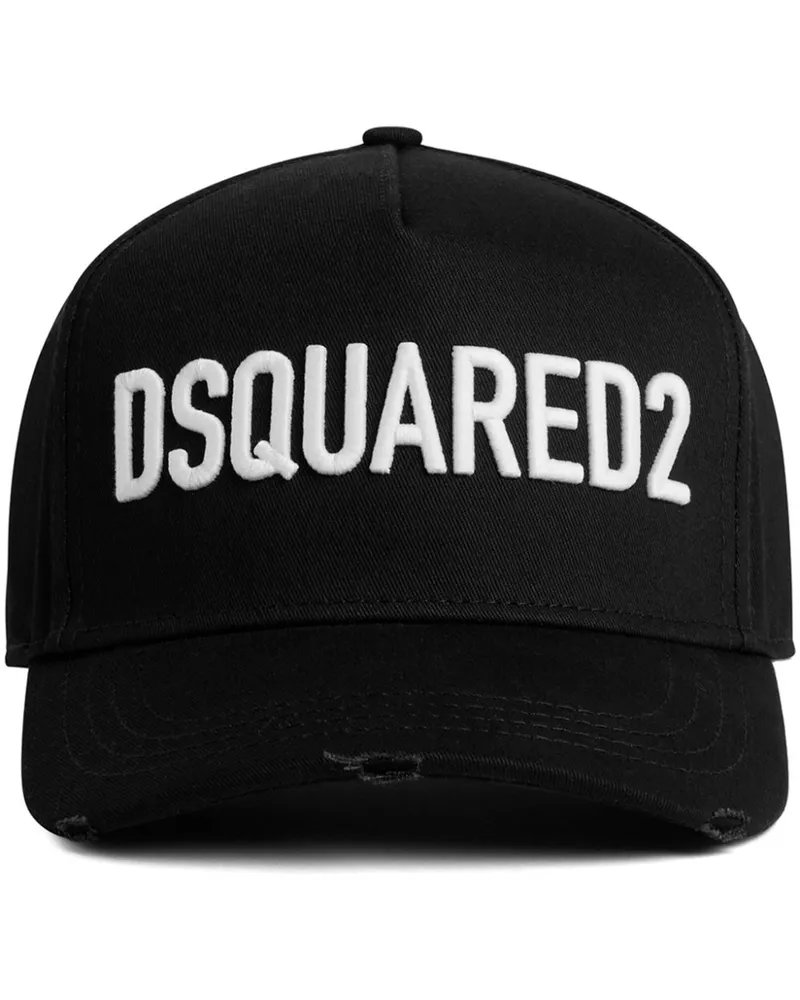 Dsquared2 Baseballkappe mit Logo-Stickerei - Schwarz Schwarz