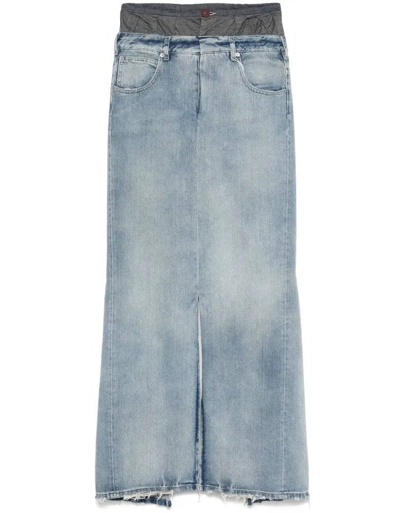 Maison Margiela Maxirock aus Denim - Blau Blau