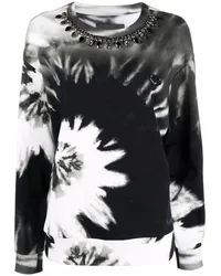 Philipp Plein Sweatshirt in Batikoptik Schwarz