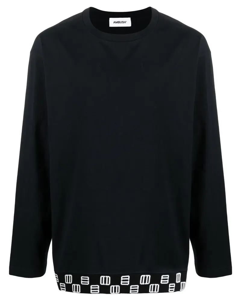 AMBUSH Langarmshirt mit Logo-Print - Schwarz Schwarz