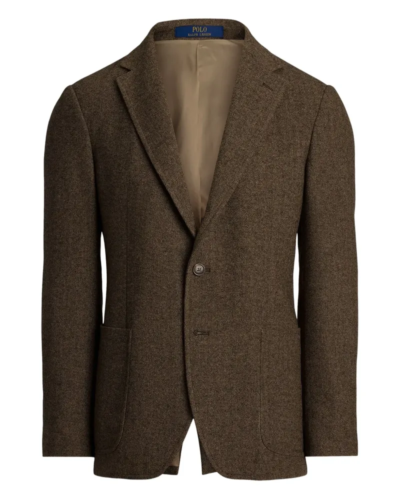 Ralph Lauren Tweed-Sakko mit Fischgrätenmuster - Braun Braun