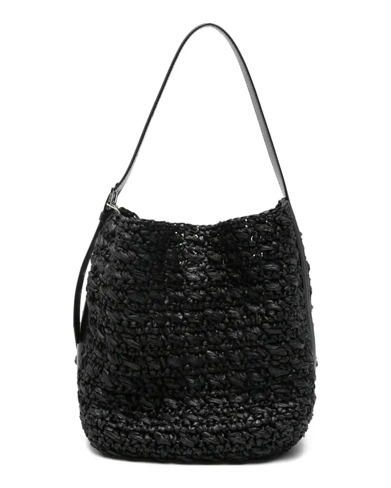 Totême medium belted paper tote bag - Schwarz Schwarz