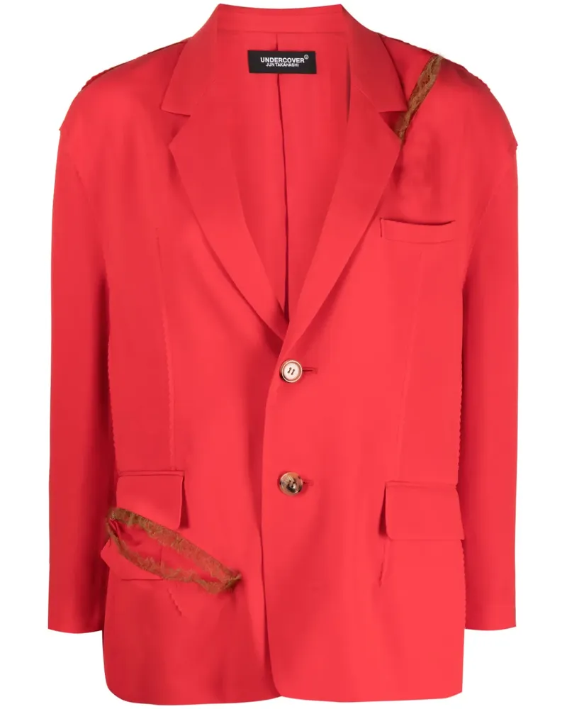 Undercover Blazer im Distressed-Look - Rot Rot