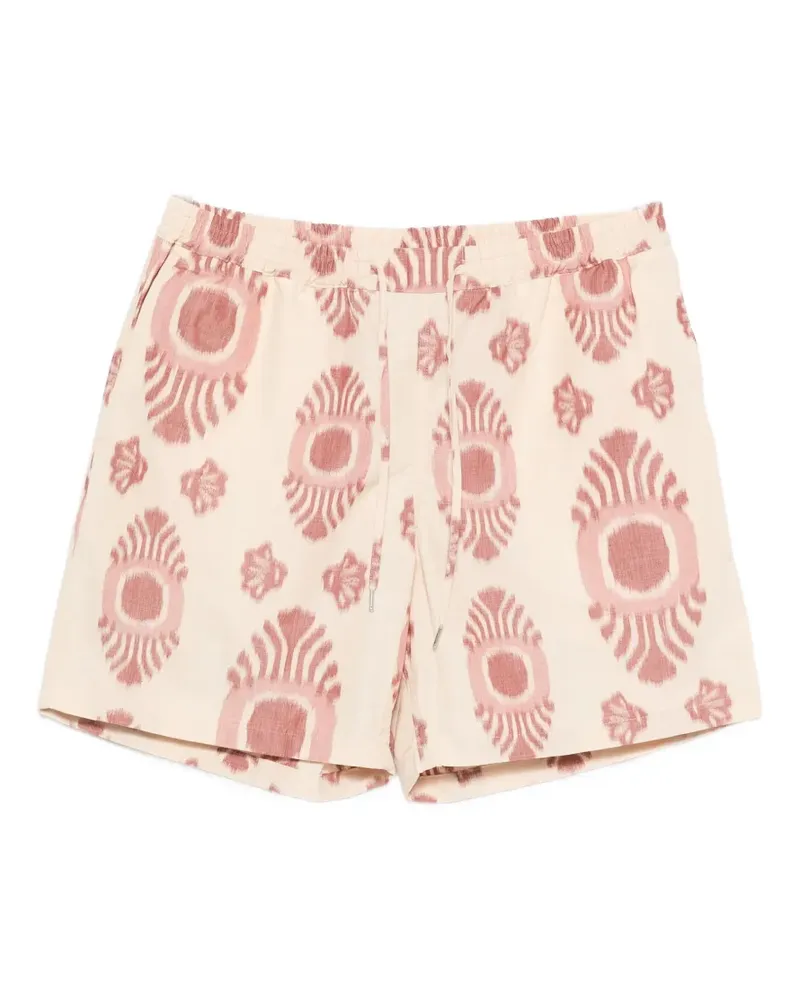 A Kind Of Guise Gemusterte Volta Shorts mit Kordelzug - Nude Nude