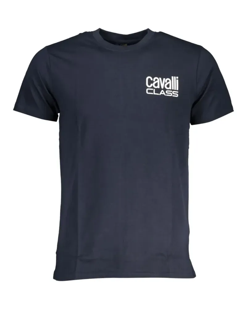 Roberto Cavalli logo-print cotton T-shirt - Blau Blau