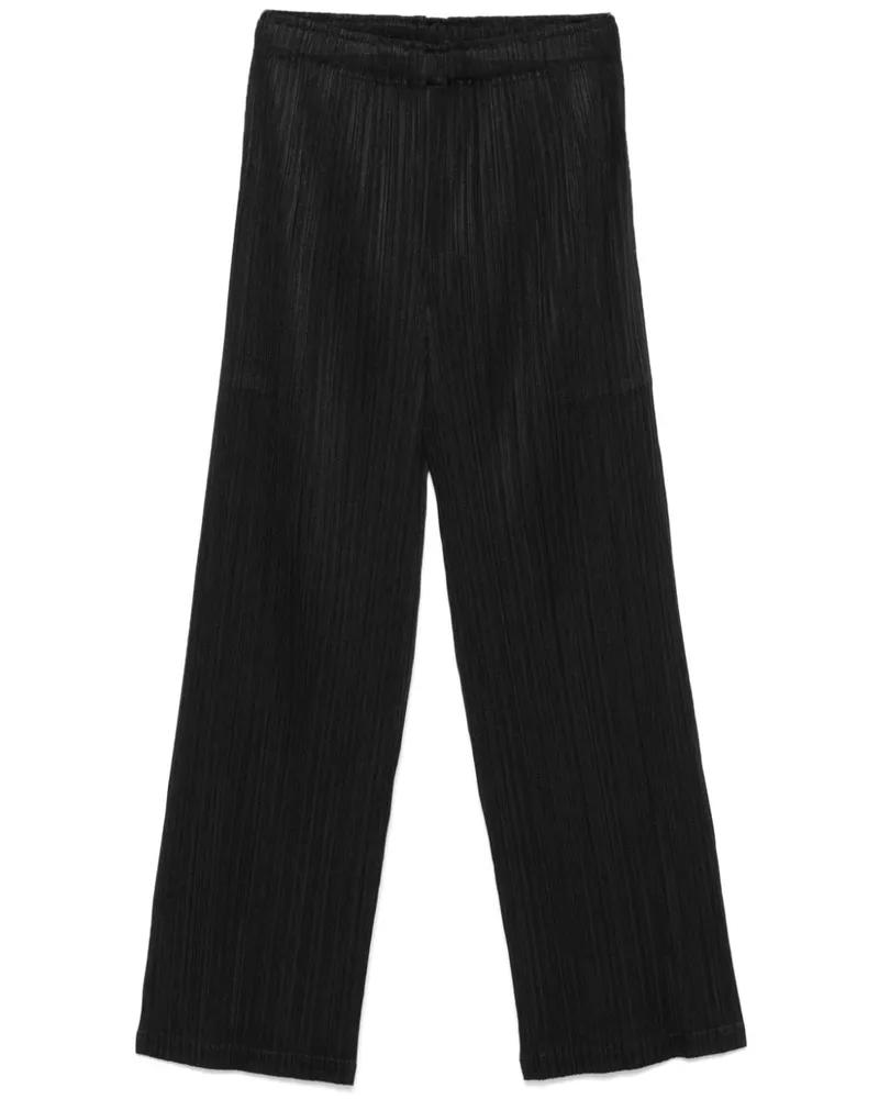 Issey Miyake Plissierte Hose - Schwarz Schwarz