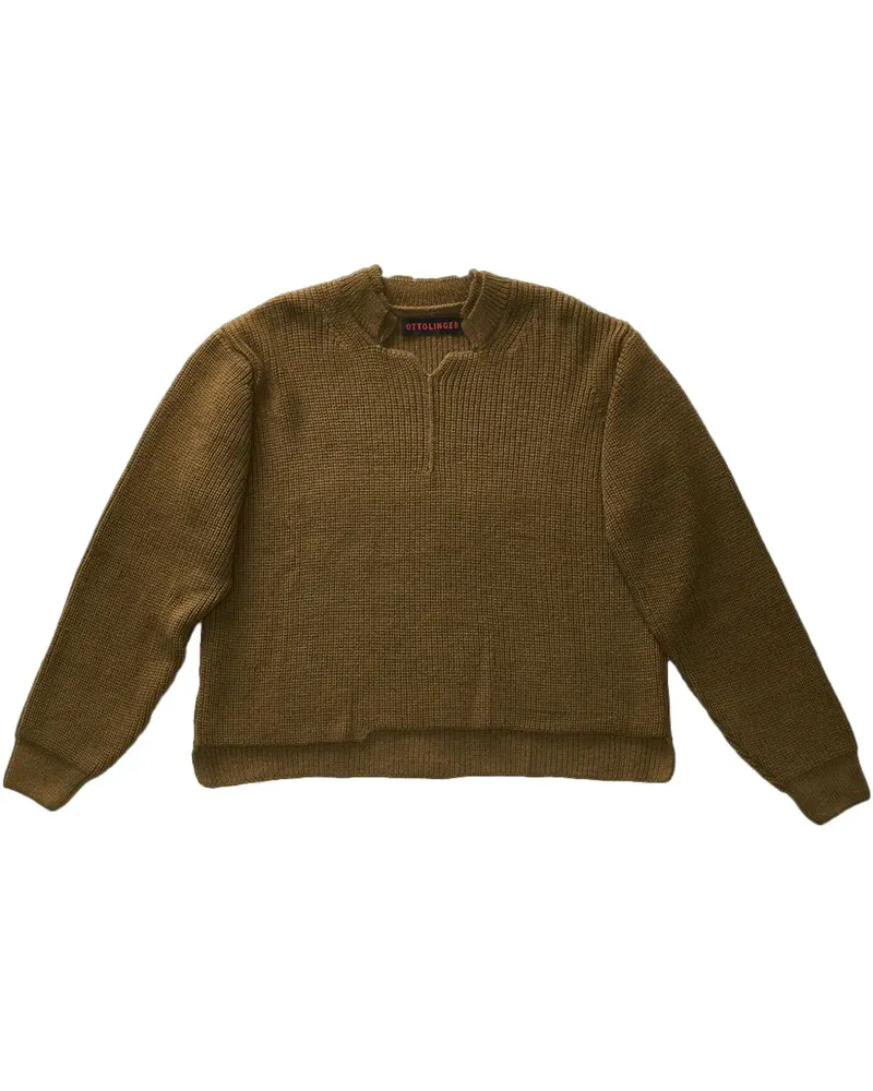 OTTOLINGER Green" Pullover mit Lochstrickkragen - Grün Grün