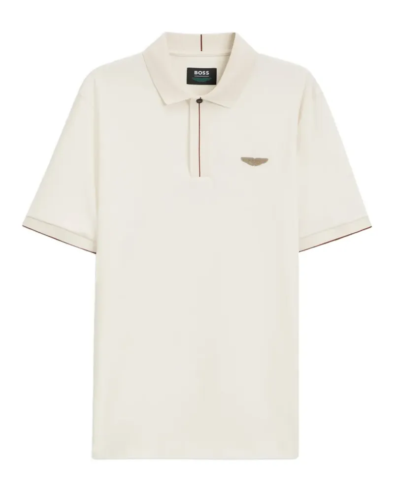 HUGO BOSS Poloshirt mit Reißverschluss - Nude Nude