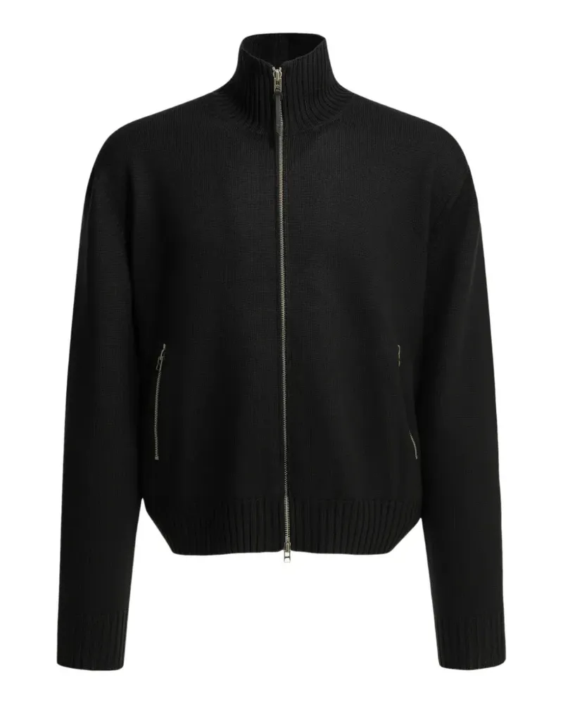 Tom Ford Cardigan mit Leder-Patch - Schwarz Schwarz