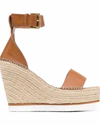 See by Chloé Glyn Wedge-Espadrilles Braun