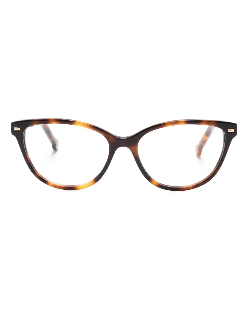 Carolina Herrera New York Cat-Eye-Brille in Schildpattoptik - Braun Braun