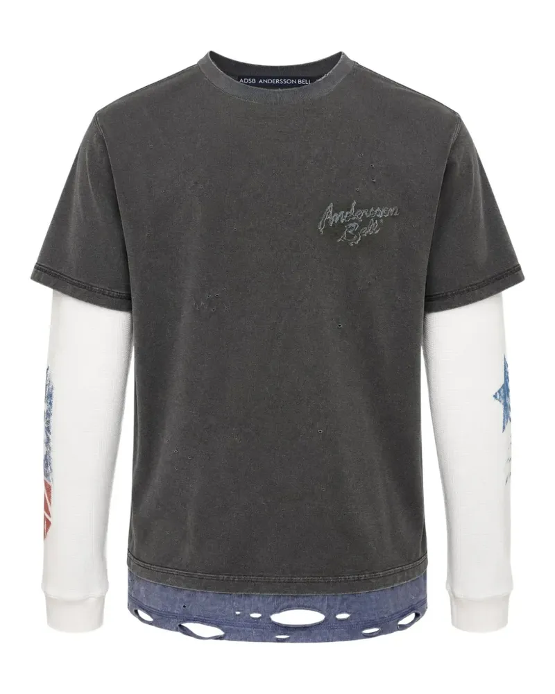 Andersson Bell T-Shirt im Distressed-Look - Grau Grau