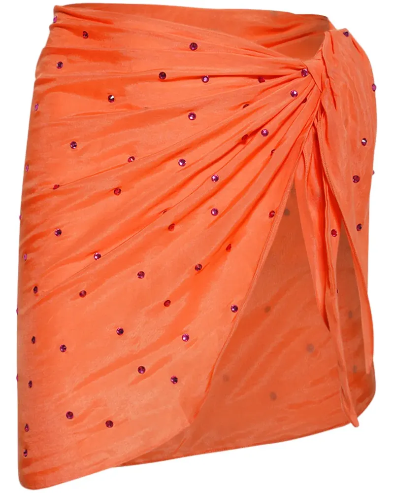 Oséree Minirock mit Kristallen - Orange Orange
