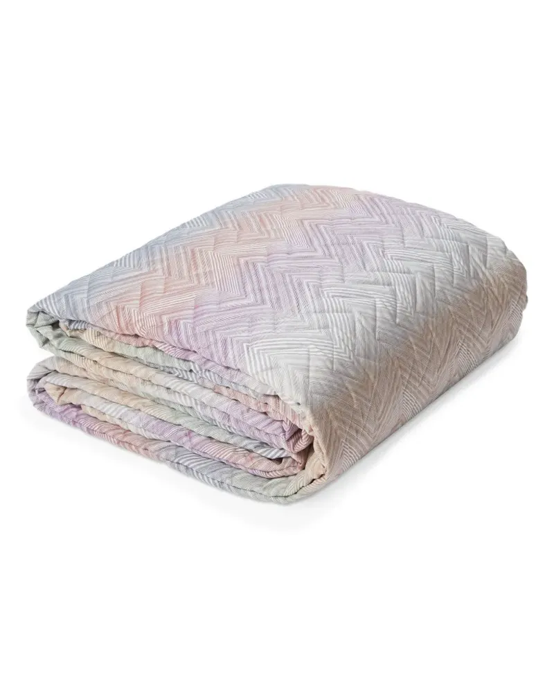 Missoni Home Gesteppte Überwurf mit Zickzackmuster - Violett Violett