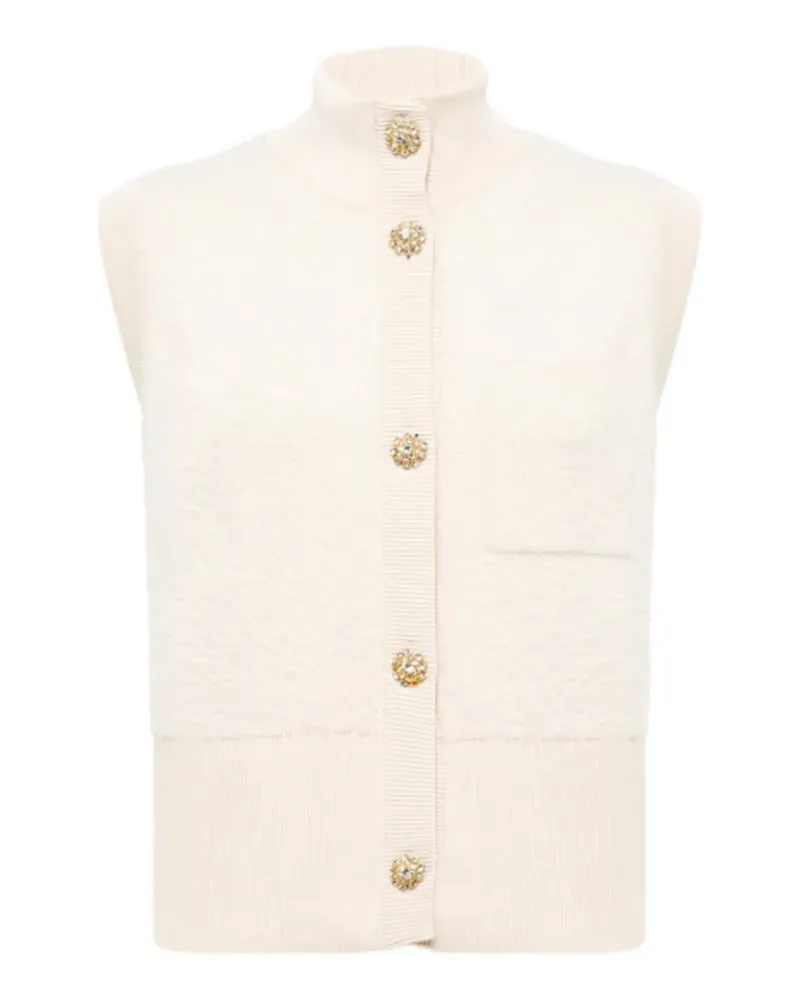Blumarine button-embellished vest - Nude Nude