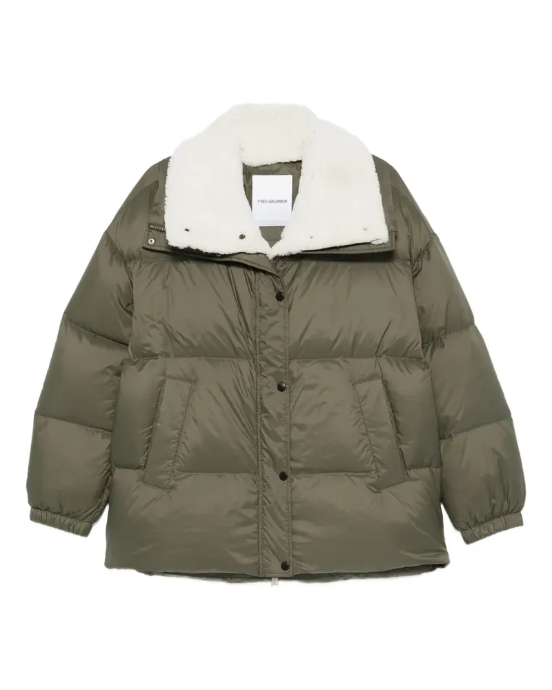 Yves Salomon Jacke mit Fleece-Kragen - Grün Grün