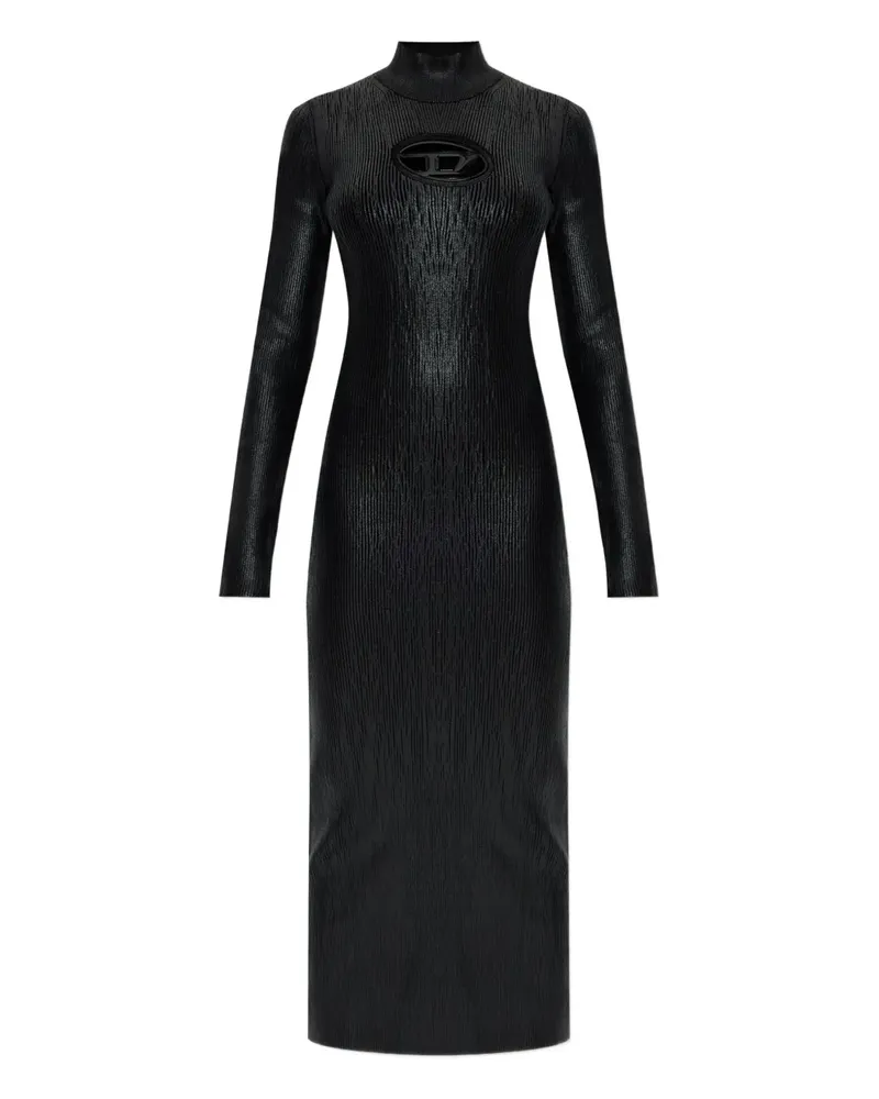 Diesel Geripptes Kleid - Schwarz Schwarz