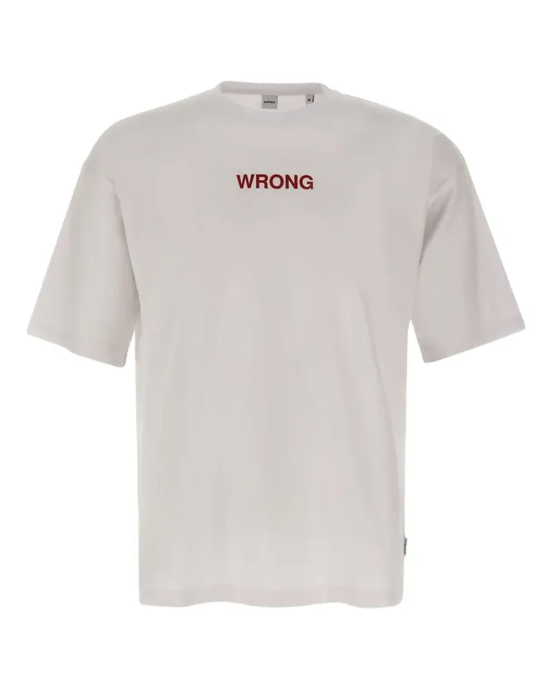 ASPESI T-Shirt mit rundem Ausschnitt - Weiß Weiß