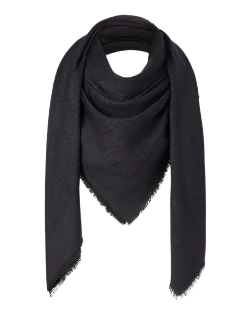Fendi Schal mit FF-Muster - Schwarz Schwarz