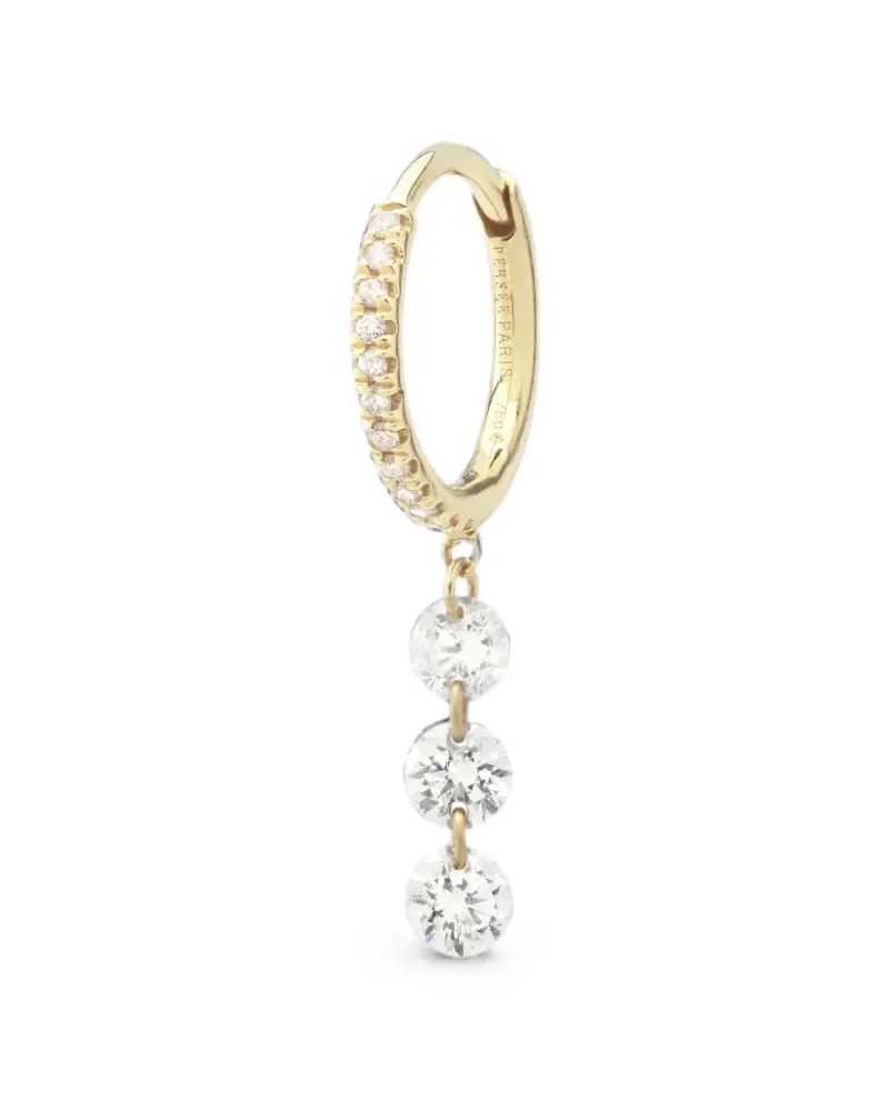 PERSEE 18kt Gelbgold-Hängeohrring mit Diamanten Gold