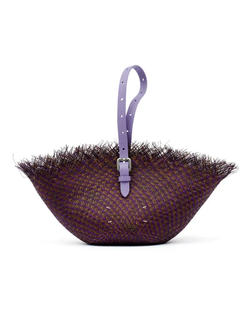 Maison Margiela Recicla Shopper aus Bast - Violett Violett