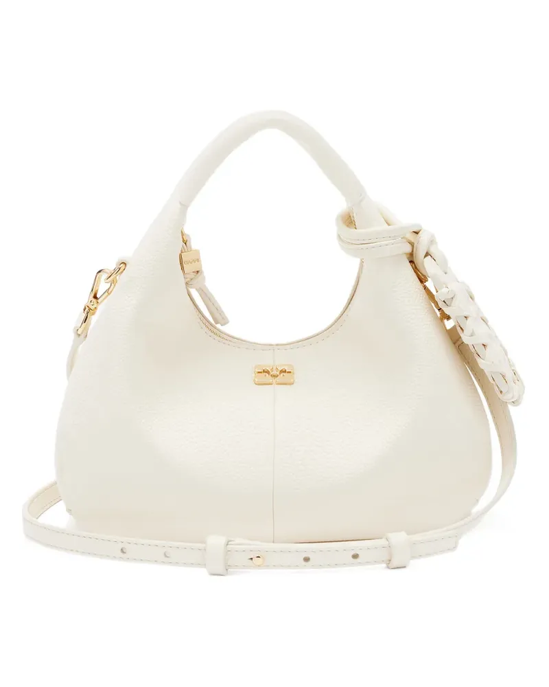 Ganni Mini Tote Bag mit Nieten - Weiß Weiß