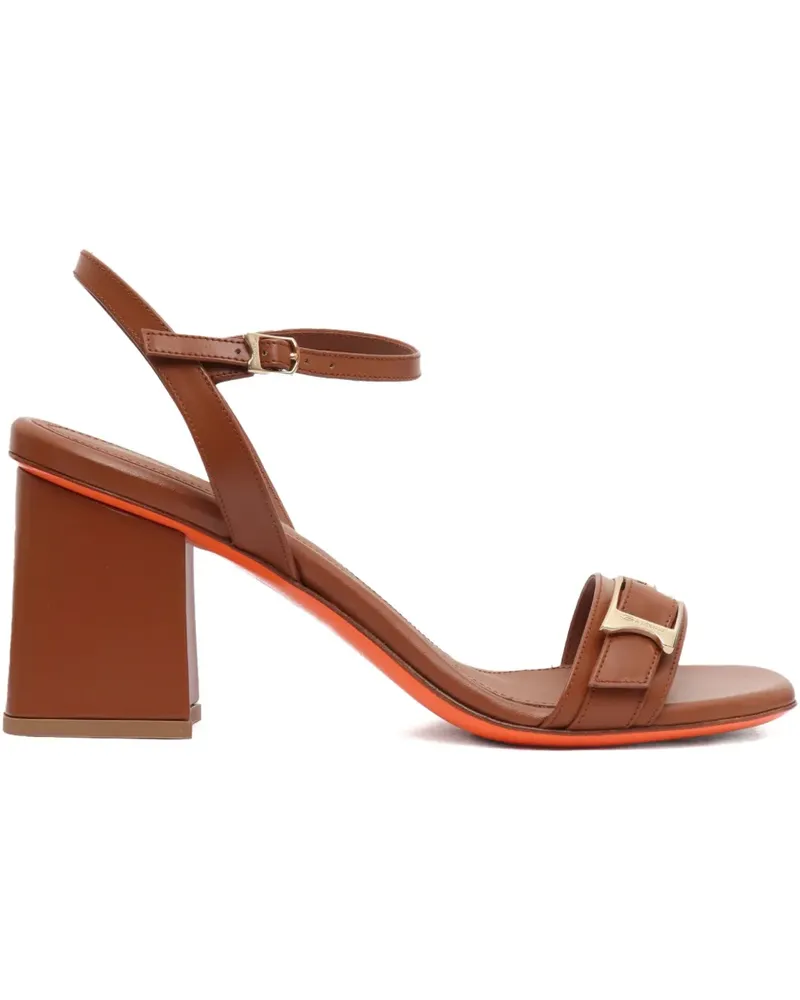 Santoni Sandalen mit Blockabsatz - Braun Braun