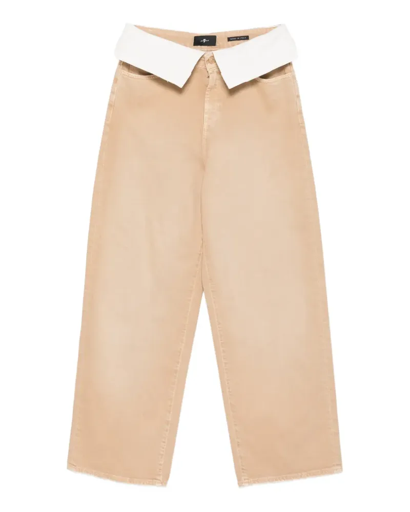 7 for all mankind double layer wide-leg jeans - Nude Nude