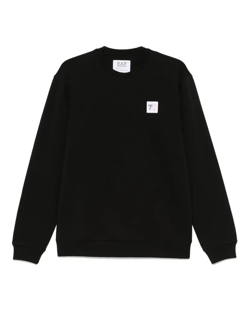 EA7 Sweatshirt mit grafischem Print - Schwarz Schwarz