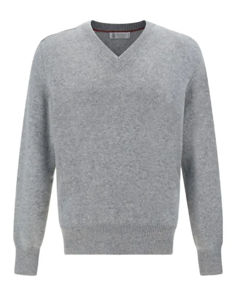 Brunello Cucinelli V-neck cashmere sweater - Grau Grau