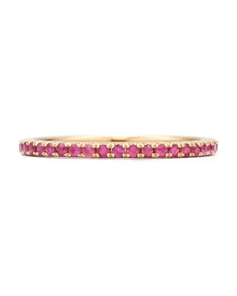 KWIAT Schmaler 18kt Rotgoldring mit Rubin - Rosa Rosa