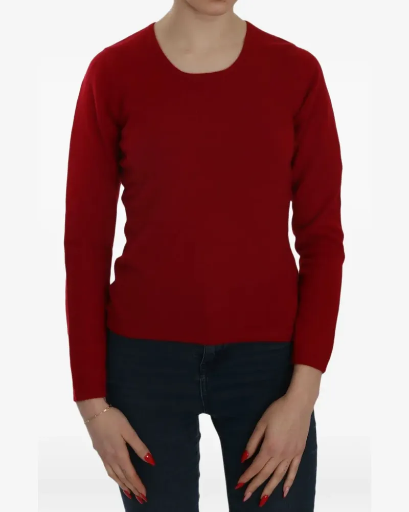 Mila Schön Kaschmirpullover mit rundem Ausschnitt - Rot Rot