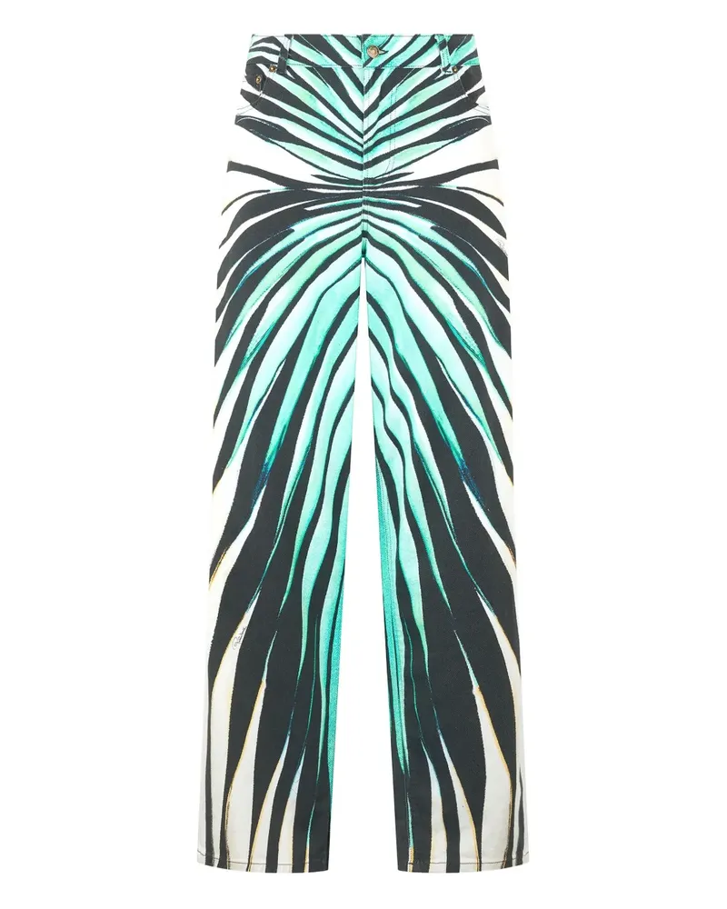 Roberto Cavalli Hose mit Ray of Sea-Print - Blau Blau