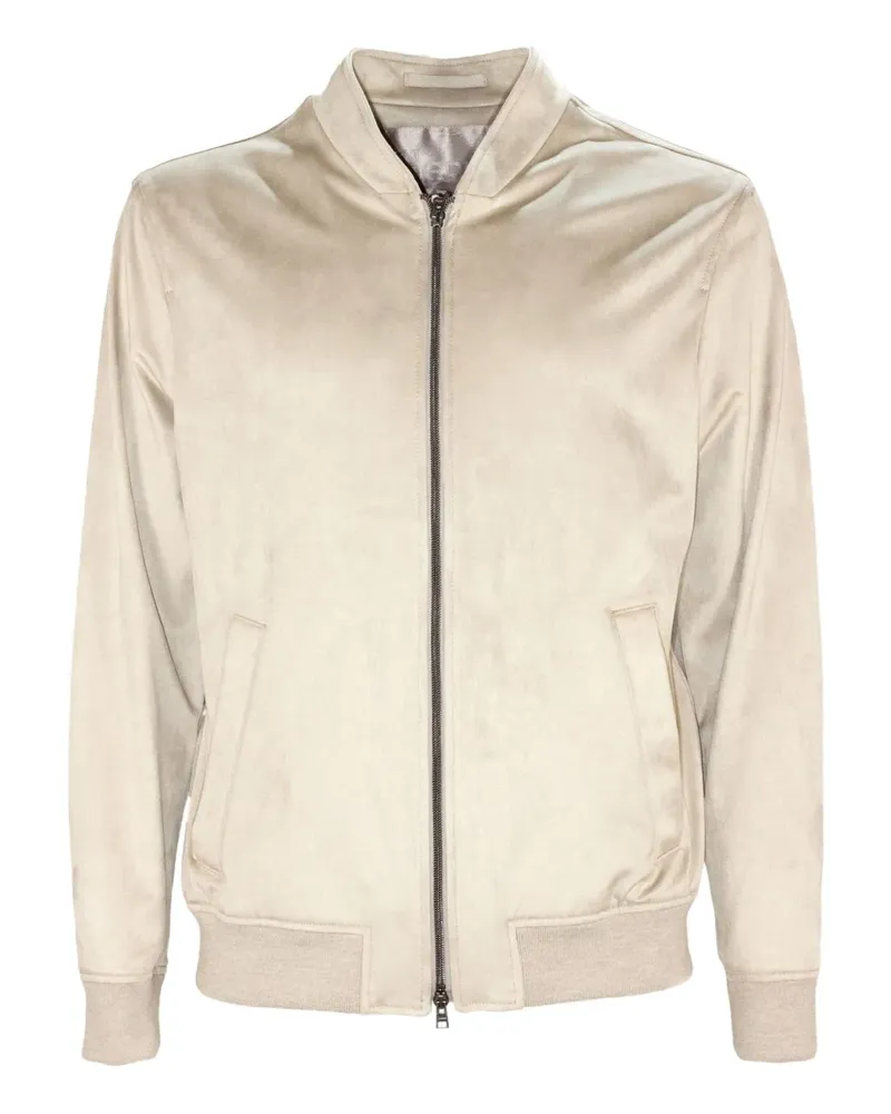 Herno Stehkragen-Bomberjacke mit eingefassten Taschen - Nude Nude
