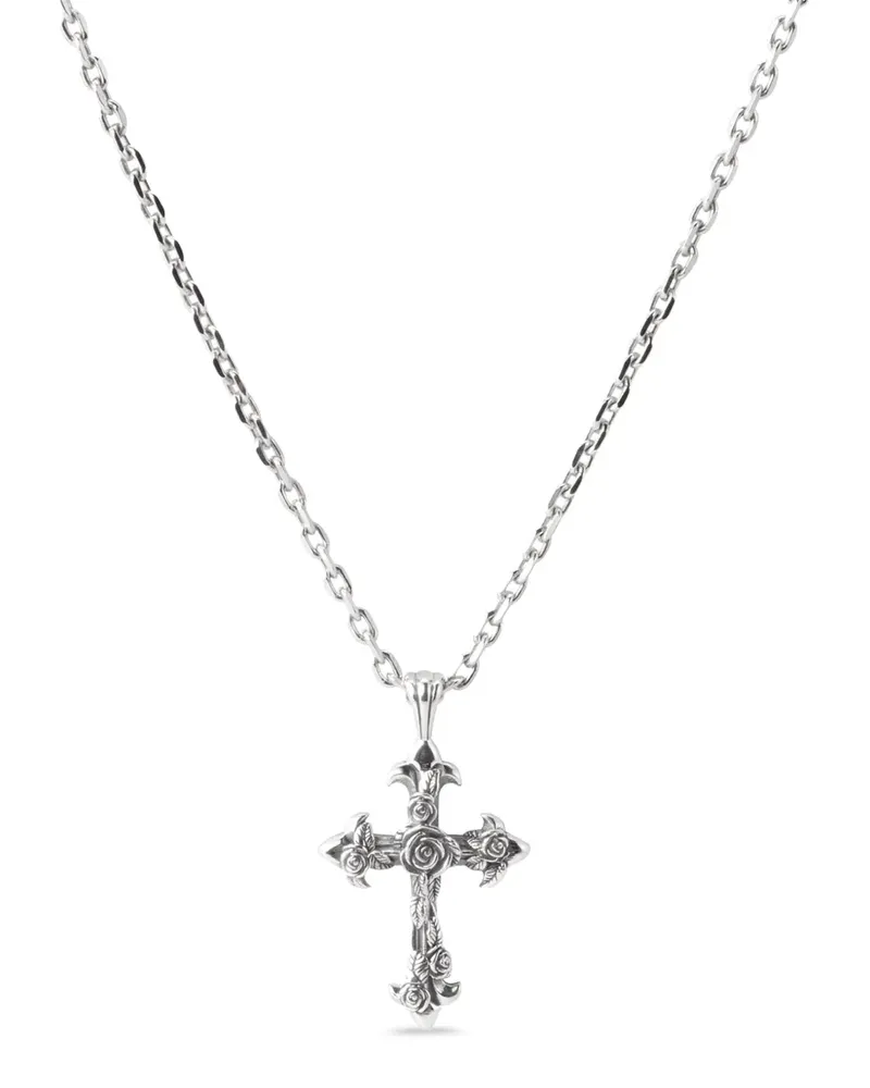 Emanuele Bicocchi small Rose Cross necklace - Silber Silber