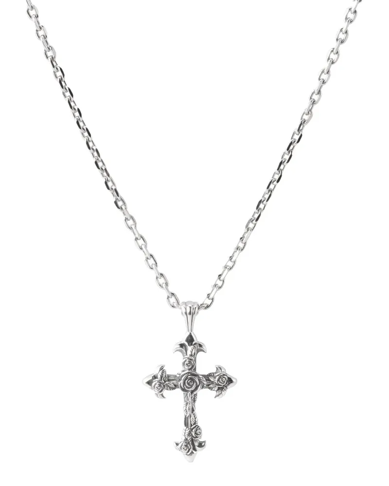Emanuele Bicocchi small Rose Cross necklace - Silber Silber