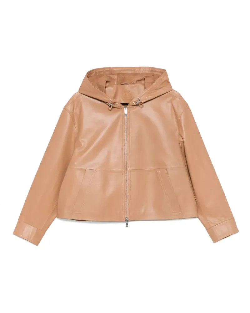 DESA Klassische Lederjacke - Braun Braun